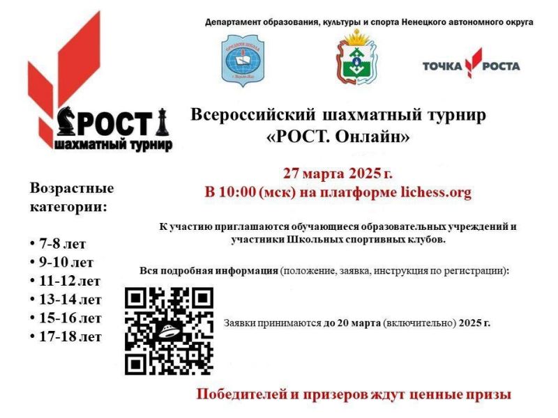 Всероссийский шахматный турнир &amp;quot;РОСТ. Он-лайн&amp;quot;.